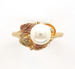 10k Black Hills Tricolor Gold Cultured Saltwater Pearl Ring Size 6 (#J6339)