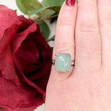 20k White Gold 4.05 Carat Genuine Natural Chalcedony Ring Size 4.5 (#J7214)