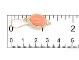 14k Yellow Gold Natural Coral Drop Earrings 11.26ct Total Weight (#J7292)