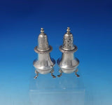 Sterling Silver Salt and Pepper Shaker Pair #2964 Gadroon Style w/ Feet (#5127)