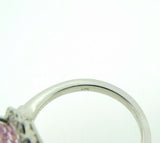 14k Gold Oval 6.95ct Genuine Natural Kunzite Ring with Diamond Halo (#J4453)