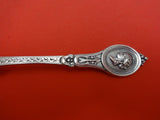 Medallion Coin by Kidney & Johnson Coin Silver Ice Cream Spoon with Lines 5 3/4"