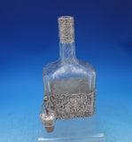 European .800 Silver Cut Crystal Decanter 3-D Child on Top w/ Men Women (#6867)