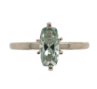 14k White Gold 1.08 Carat Genuine Natural Montana Sapphire Ring Unheated #J7177
