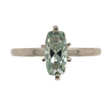 14k White Gold 1.08 Carat Genuine Natural Montana Sapphire Ring Unheated #J7177