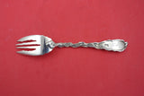 Hizen by Gorham Sterling Silver Fish Fork HH AS w/ acid etched flowers 6 5/8"