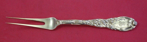 Chrysanthemum Vermeil by Tiffany and Co Sterling Silver Fruit Fork  6 1/4"
