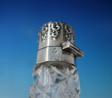 Sterling Silver and Cut Crystal Perfume Bottle c.1920 4 1/4" (#5381)