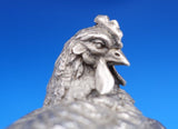 Buccellati Italian .800 Silver Hen Figurine 1 3/4" x 2 1/2" 8.6 ozt. (#8244)