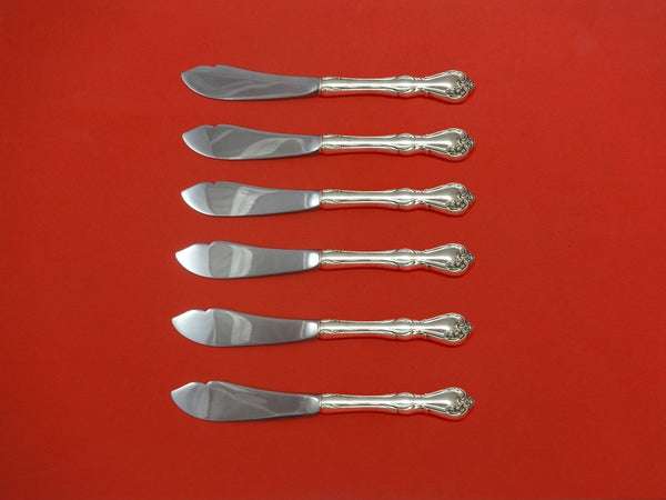 Rose Cascade by Reed and Barton Sterling Silver Trout Knife Set 6pc. Custom