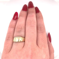 14k Yellow Gold Blank Signet Ring Jewelry (#J5770)