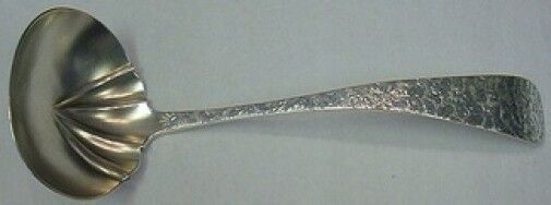 Woodbine Engraved by Seymour Sterling Silver Gold Washed Soup Ladle 10"
