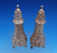 Rose by Stieff Sterling Silver Salt and Pepper Shaker Set 2pc #12 (#7893)