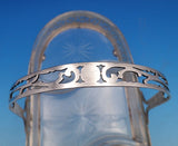 Meriden Brittania Sterling Silver Cut Crystal Relish Dish with Handle (#8117)