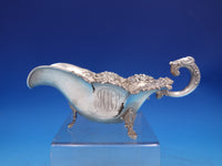 Theodore Starr Sterling Silver Gravy Boat #2510 Footed Applied Flowers (#6933)
