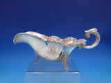 Theodore Starr Sterling Silver Gravy Boat #2510 Footed Applied Flowers (#6933)