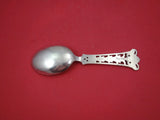 Th. Olsens Norwegian Sterling Silver Berry Spoon fancy pierced handle 7 3/8"