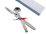 Zig Zag by Lisa Jenks for Lunt Stainless Steel Modernist Bar Set Knife Spoon New