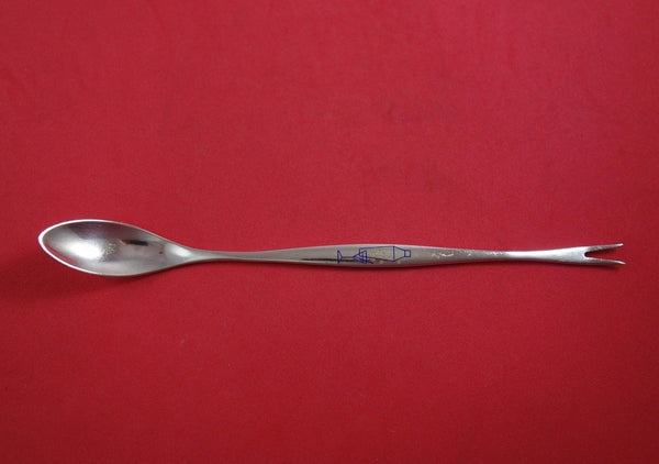 Egon Lauridsen Danish Sterling Silver Martini Spoon Original 2 Ended w/ Enamel