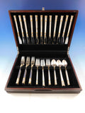 Aegean Weave Gold by Wallace Sterling Silver Flatware Set 12 Service 48 pieces