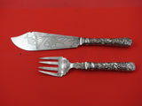 Chinese Export by SF Sing Fat Sterling Silver Fish Serving Set HH AS Engraved
