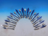 Lap Over Edge Acid Etched Tiffany & Co. Sterling 24Pc Fish Set Birds Aesthetic
