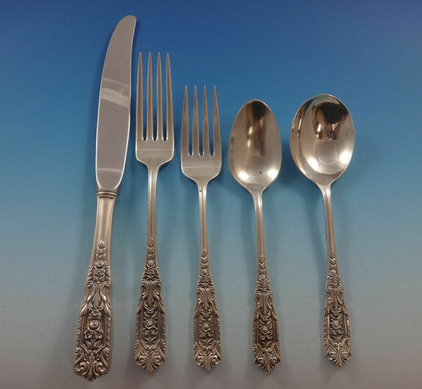 Milburn Rose by Westmorland Sterling Silver Flatware Set for 12 Service 61 Pcs