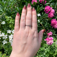 18k White Gold Wedding Band Ring Dated 1929 Size 9.25 Jewelry (#J7280)