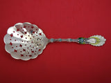 Radiant by Whiting Sterling Silver Pea Spoon Enamel 8 3/4" Serving