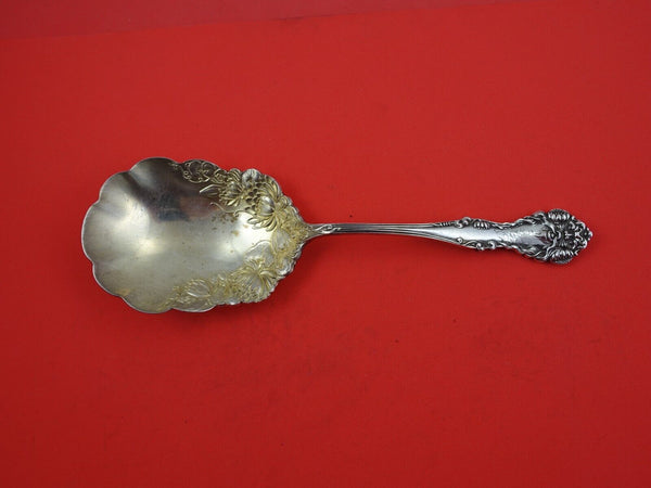 Cleone by International Sterling Silver Berry Spoon Gold-wash 9" Greek Mythology