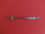 Dresden by Whiting Sterling Silver Cocktail Fork Gold Washed 5 5/8"