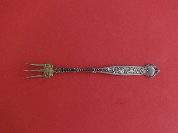 Dresden by Whiting Sterling Silver Cocktail Fork Gold Washed 5 5/8"
