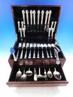 Brocade by International Sterling Silver Flatware Set For 8 Service 53 Pieces