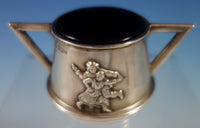 Mappin & Webb English Sterilng Silver Condiment Set 3pc Applied Figures (#2768)