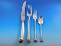 English Onslow by Various Sterling Silver Dinner Flatware Set Service 64 pcs Old