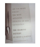 Diamond by Reed and Barton Sterling Silver Flatware Set Service 33 Pcs Modern