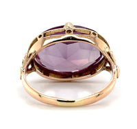 14k Rose Gold Ring with a Color Changing Synthetic Lab-Created Stone (#J7222)