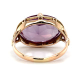 14k Rose Gold Ring with a Color Changing Synthetic Lab-Created Stone (#J7222)