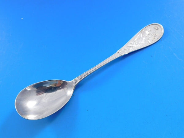 Japanese by Tiffany and Co Sterling Silver Egg Spoon 4 3/4" Antique Multi-Motif