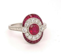 Platinum 1.78ct Genuine Natural Ruby and Diamond Ring (#J4860)