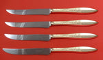 White Paisley by Gorham Sterling Silver Steak Knife Set 4pc Texas Sized Custom