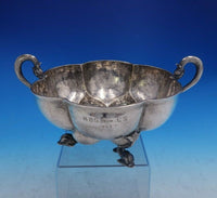 Augsburg German Sterling Silver Bowl with Dolphin Feet and Handles (#4052)