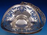 JE Caldwell Sterling Silver Fruit Basket with Swing Handle Daisy Flowers (#8415)