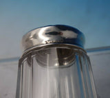 Sterling Silver Dresser Jar with Daisies on Lid c.1910 3 3/4" x 1 1/4" (#5546)