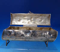 Italian Sterling Silver Box in Log Form w/Applied Branch Handle Feet (#7456)