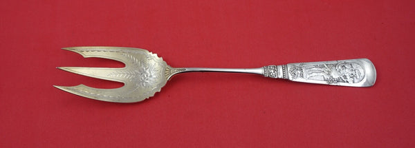 Fontainebleau by Gorham Sterling Silver Salad Serving Fork GW brite-cut 10 3/8"