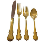 French Provincial Gold by Towle Sterling Silver Flatware Set Service 12 Vermeil