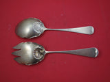 Chrysanthemum by Gorham Sterling Silver Salad Serving Set GW brite-cut  9"