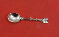 Dutch .833 Silver Salt Spoon Master Missing Ceramic Shoes 3" Vintage