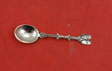 Dutch .833 Silver Salt Spoon Master Missing Ceramic Shoes 3" Vintage